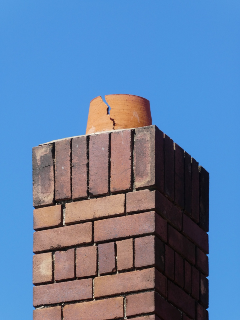 A chimney in Gainesville that needs repairs